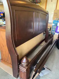 Solid wood king size bed frame 