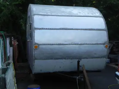 Interior expertly restored, sleep 2 adults and 2 kids, very easy to tow, one person moveable on leve...