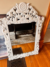 Large wooden project mirror
