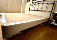 Queen Size Box Spring and Metal Frame