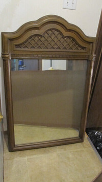 DECORATIVE WOOD FRAMED MIRROR $100