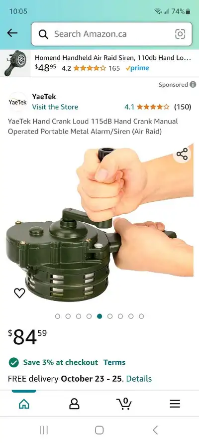 siren/alarm manual crank , brandn new, View more
