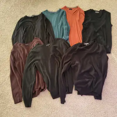 Seven Men's Size Large Sweaters, View more