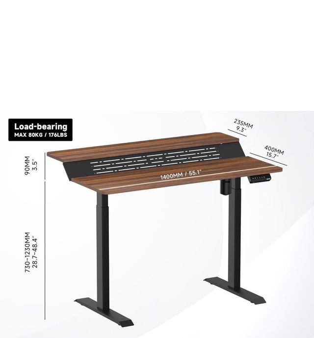 Height Adjustable Electric Standing Desk in Other Business & Industrial in Moncton - Image 3