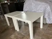 2-White IKEA end tables
