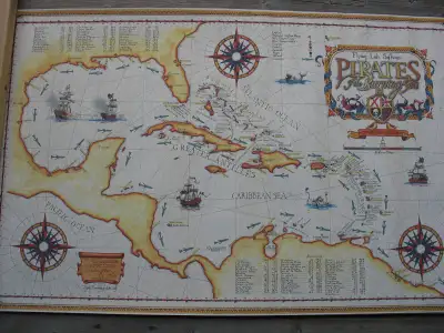 PIRATES of the BURNING SEA MAP - SUITABLE FOR FRAMING, View more