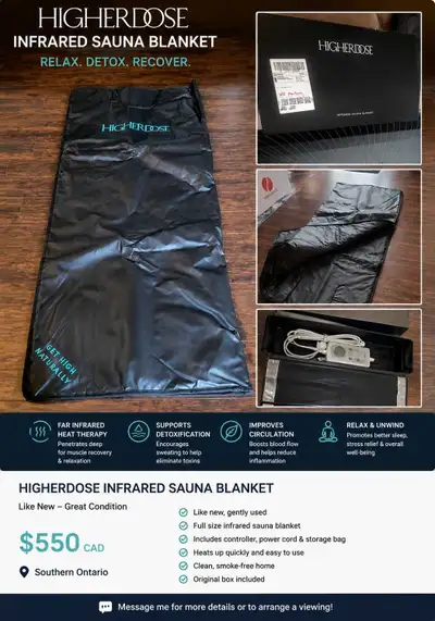 Higher Dose Sauna Blanket, View more