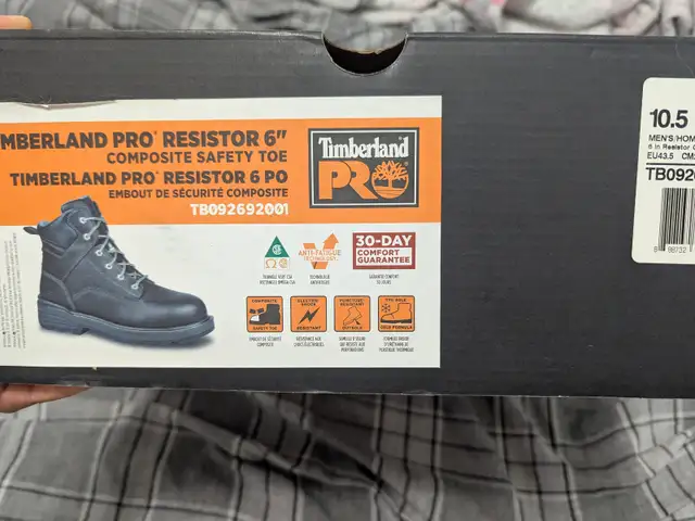 Black Timberland PRO Resistor 6"  Men's 10.5W in Men's Shoes in City of Toronto - Image 3
