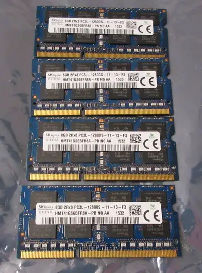 Mémoire RAM DDR3 Samsung PC3L SO-DIMM 8Gb 12800S, View more