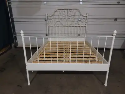 Double Size Ikea metal bedframe with slats Dropoff Extra $30