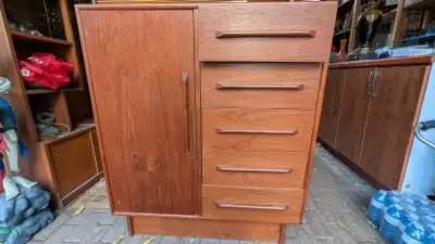 REDUCED Danish Mid-Century Modern Teak Tallboy, View more