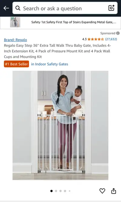 Regals 36" Extra Tall Safety Gate, View more