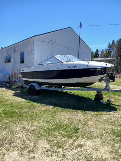 2012 Bayliner cabin cruiser, new manifolds, very good condition, galv. trailer ,works great.