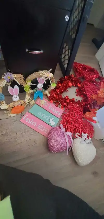 Get ready to deck your halls with this festive lot of Valentine's Day and Easter decorations! This d...