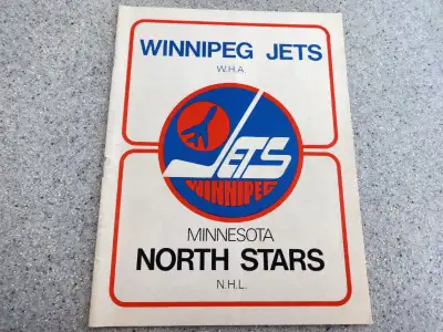 Winnipeg Jets (WHA) vs Minnesota North Stars (NHL) magazine 1977, View more