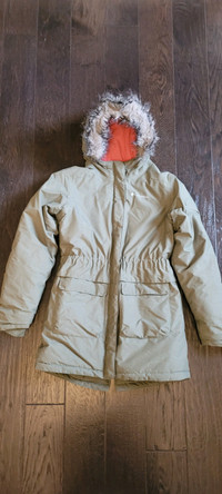Columbia Olive Green Winter Parka Coat Jacket Child Kids Large