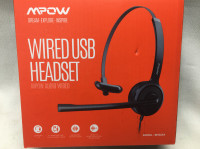 Mpow Wired USB Headset