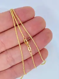 14kt Gold Chain with St Christopher Pendant