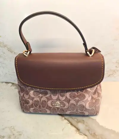 Like New 2026 Tan Chenille Coach Purse , View more