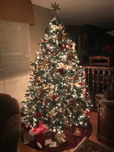 Christmas Tree 6’ with lights, stand, View more