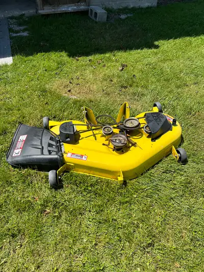 2 year old 48” 3 blade mower deck off a John Deere D140. It was used for one season before the motor...