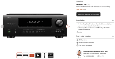 $200 - Denon Home Theatre 7.1 Receiver & 5 speakers, View more