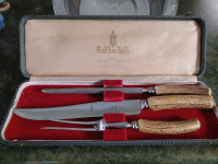 Carving set antler handles 