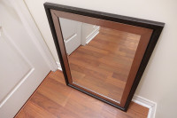 Decorative Metal framed Mirror with Brushed Metal Interior