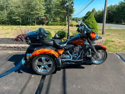 2009 Harley Davidson with a motor trike conversion, one of a kind air brush paint job, stage 4 motor...