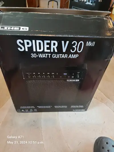Opened to confirm it was working properly. The Spider V 30 MkII is a great amp for practicing whethe...