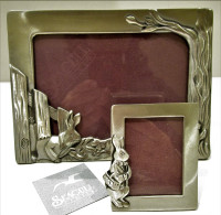 NEW, 2 SEAGULL PEWTER CANADA "PETER RABBIT" PHOTO FRAMES