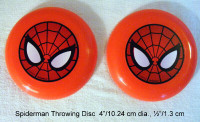 Rare toy Marvel Ultimate Spiderman Mini Flying Disc, Red, 4" 3+