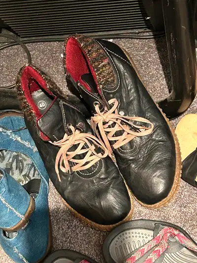 Genuine leather upper Genuine Leather inside real rubber grippy bottoms Priced for fast sale SEEALLA...