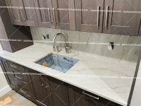 Countertop and cabinet for kitchen bathroom free sink