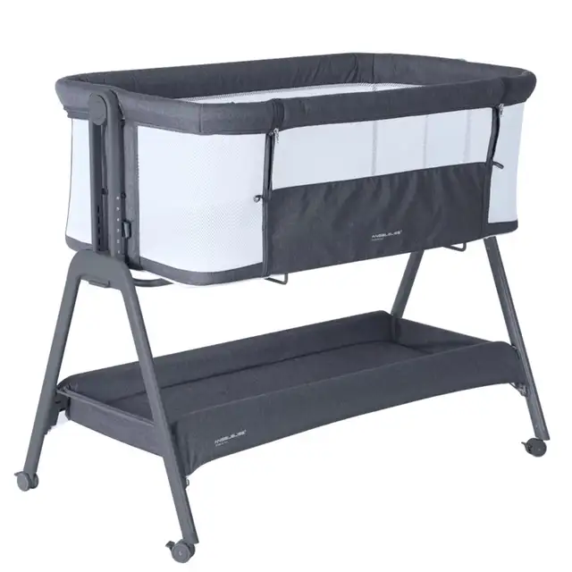 ANGELBLISS Baby Bassinet Bedside Crib w Storage Basket/ Wheels in Cribs in Markham / York Region - Image 2