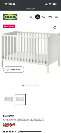 Crib SUNDVIK from IKEA
