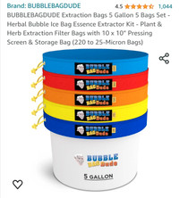 Bubble bags 5bag/5gal