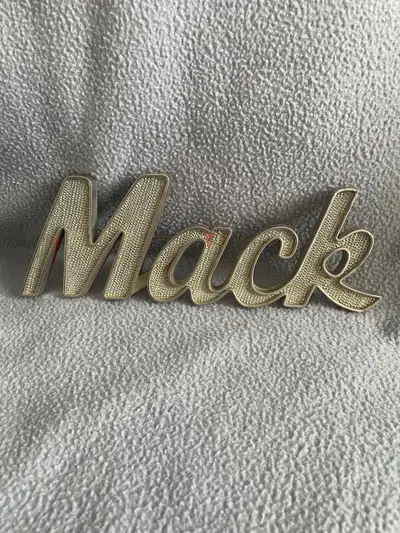 Vintage OEM Plastic Mack Truck Emblem. Part# 27RU2127-A. Measurement, 9”-3” posts and speed nuts are...