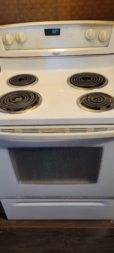 30" white whirlpool stove coil range oven, View more