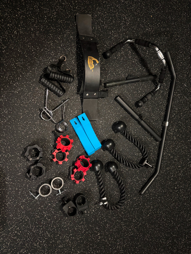 Assorted Cable Attachments & Gym Accessories in Exercise Equipment in Oshawa / Durham Region