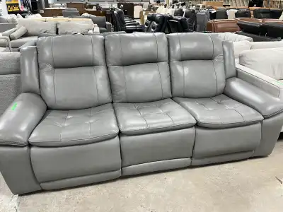 Top Grain Leather Power Reclining Sofa - demo, View more