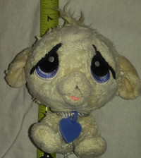Plush Soft Cream Sad Lamb Stuffed Toy Animal by Rescue Pets