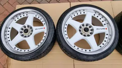 Genuine Rays Nismo LMGT3 Alloy Wheels 17x9 ET38 (5x114.3) (Set of 4) 2 piece split rims All wheels a...