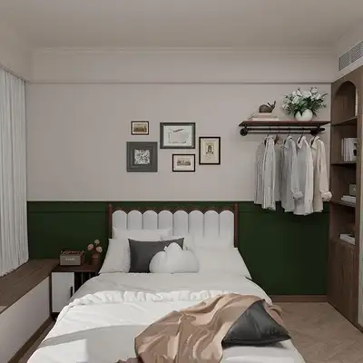 Wall-Mounted 36in Clothes Rack with Real Wood Shelf - Heavy Duty, View more