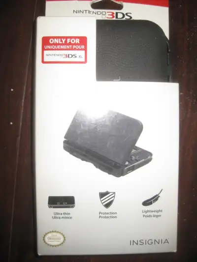 Insignia Slim Fit Case for Nintendo 3DS XL. 3DS Vault Case. Protect Game. Play. Fun. Each Case $5. N...