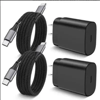Super Fast Charger Type C 2 Pack 25W USB C Wall Charging, View more