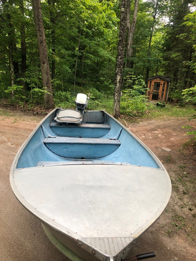 14ft Tin Boat Powerboats & Motorboats Peterborough Kijiji