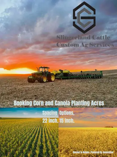 We are offering custom corn planting and custom canola planting as well as seeding services . Give u...