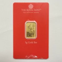 5 Gram Royal Mint Fine Gold Good Luck Henna Bar