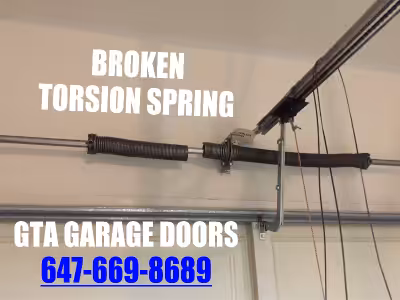 Have a recently broken spring? GARAGE DOOR BROKEN TORSION SPRING REPLACEMENT.... We do everything re...